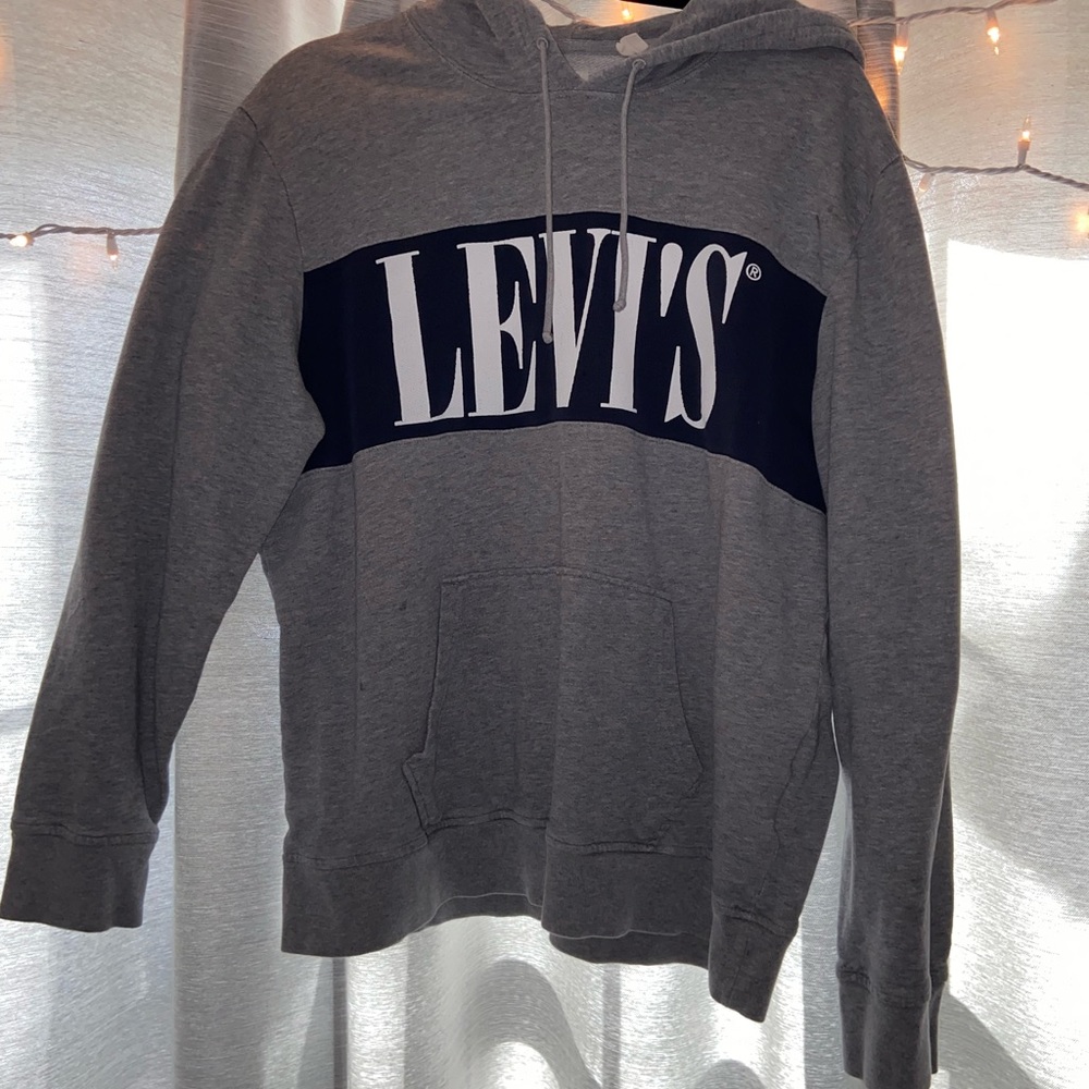 Levi’s gray/navy/white hoodie